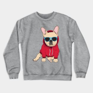 Hipster Frenchie (Fawn) Crewneck Sweatshirt